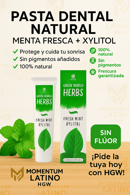 Pasta Dental Natural Sin Flúor Ni Triclosán de HGW